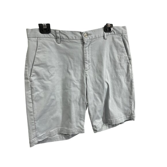 Perry Ellis Mens Light Gray Casual Shorts Size 34 Cotton Blend Classic Fit 74i - Picture 1 of 6